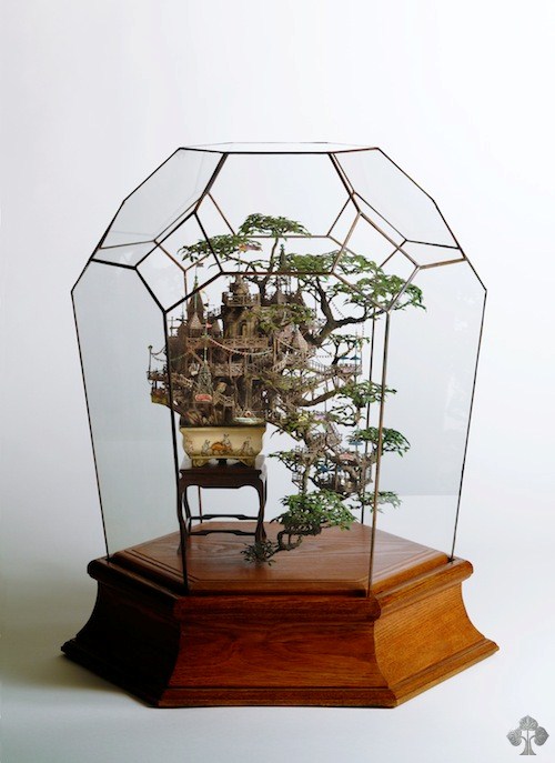 Dom z Bonsai diorama